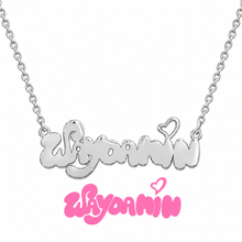 Load image into Gallery viewer, Silver Personalized Logo Necklace