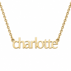 Gold Personalized Name Necklace in Bella font