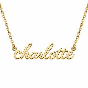 Gold Personalized Name Necklace in Cursive font