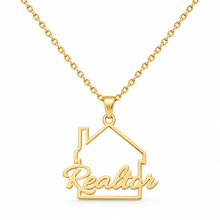 Load image into Gallery viewer, Gold Realtor Logo Necklace
