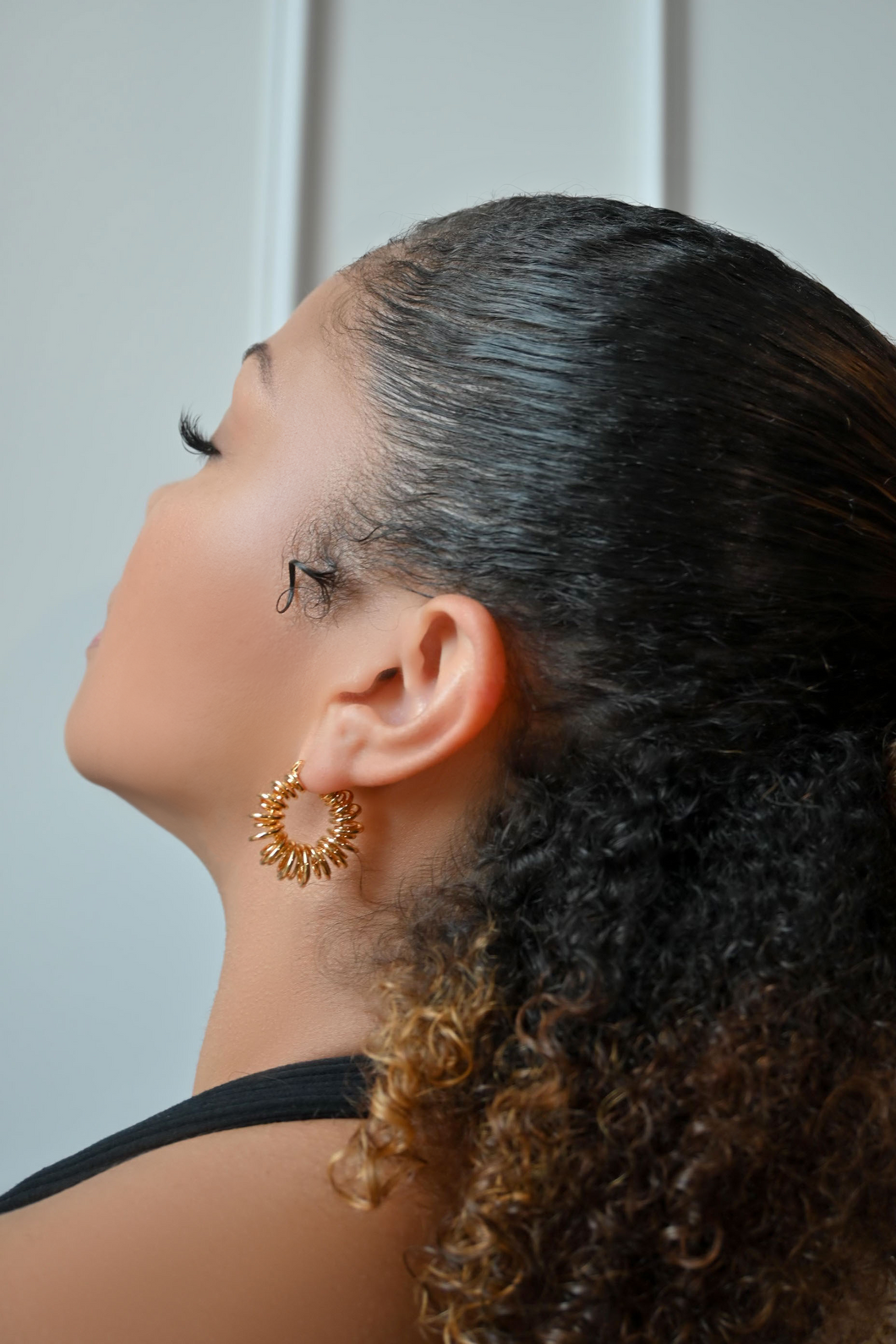 Corkscrew Gold Earrings