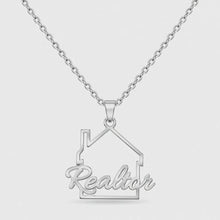 Load and play video in Gallery viewer, Silver Realtor Logo Necklace
